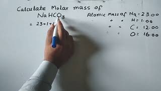 Molar mass of NaHCO3  how to calculate formula mass of NaHCO3 [upl. by Francesca575]