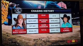 2023 NFR Barrel Racing Round 5 [upl. by Ynetruoc]