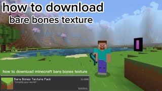 Minecraft how to download bare bones texture pack 120 [upl. by Initirb592]