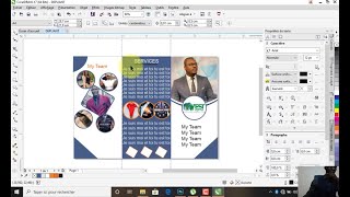 COMMENT FAIRE DÉPLIANT avec corelDraw design exo2 [upl. by Cynarra913]