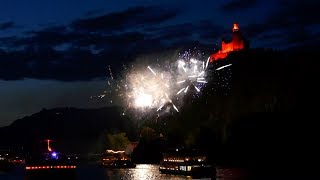 Rhein in Flammen 2019 Koblenz Feuerwerke der Fahrtstrecke [upl. by Godden]