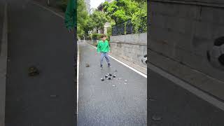 Its raining balls xiaojie sfx scooter fail cgshorts cg cgcomedy [upl. by Annayk]