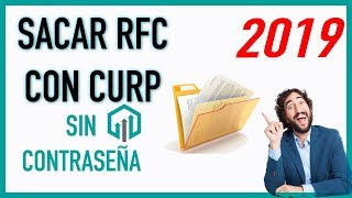 Sacar RFC con CURP 20192018 por internet 📄 sin contraseña 👈 [upl. by Goldie]