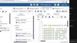 Video 5  Using SAS Studio for Performing Paired TTests and Wilcoxon Signed Rank Tests [upl. by Eirroc]