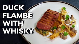 Michelin star DUCK BREAST recipe How To Flambe Duck At Home [upl. by Lleuqar]