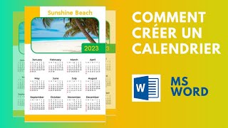 Comment créer un calendrier avec Word [upl. by Larina792]