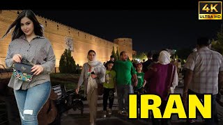 IRAN🇮🇷 4k Reality Life in IRAN Vs media mythsshiraz night life walking tourایران true [upl. by Hunt]