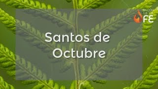 Santoral de octubre  Calendario santoral católico [upl. by Anelle]