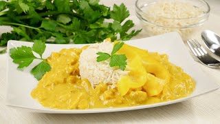 Hähnchengeschnetzeltes mit CurrySahneSoße [upl. by Ewold]