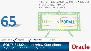 Oracle PL SQL interview question  Oracle FOR vs FORALL  Oracle FORALL advantages and limitations [upl. by Orling]