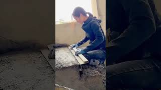 Stair step cement mortar smoothing process [upl. by Tulley]