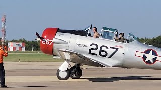 Several Warbirds firing up their radial engines in DallasTX [upl. by Hsetih]