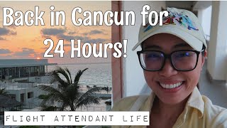 A LONG JOURNEY TO CANCUN MEXICO Extra Flight Attendant  Flight Attendant Life [upl. by Merlina]