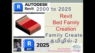 Revit family bed creation  revit architecture basic in tamil  revit modeling tutorial tamil [upl. by Ayikahs]