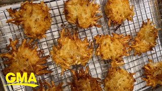 How to make latkes at home for Hanukkah l GMA [upl. by Fu]