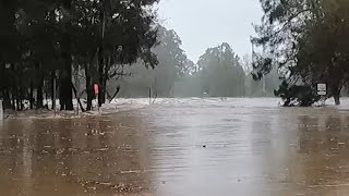 Watch How Fast The Hawkesbury River Rises Richmond Bridge Goes Under AGAIN [upl. by Nahpets]