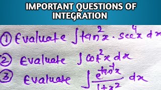 Important questions of integration L1 [upl. by Novyaj]