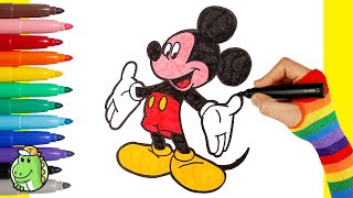 How to draw MICKEY MOUSE  Drawings for Kids [upl. by Rosario]