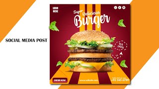 Food social media banner design for Freepik I illustrator Tutorialadobeillustratortutorial [upl. by Halivah]