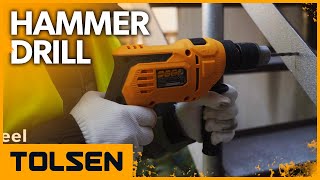 TOLSEN 650W Hammer Drill VariableSpeed Reversible Hammer Drill [upl. by Neerhtak308]