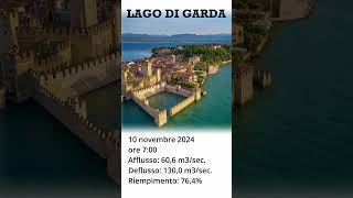 Lago di Garda livelli idrometrici 10 novembre 2024 ore 7 short [upl. by Idnem797]