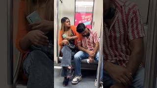 Sleeping Girl Shoulder Prank in Metro 😡🤪 shortsfeed shorts metro ytshorts foryou prank k [upl. by Sukey]