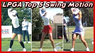 LPGA Top 5 Beautiful Swing amp Slow MotionsㅣNelly KordaJin Young Ko [upl. by Ayotal]