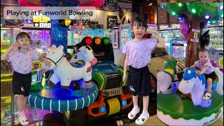 Let’s play at Funworld Bowling with Tiffany and Kayleen [upl. by Keily]