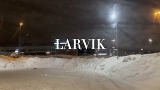 Larvik at night  January Winter 2024 [upl. by Rozalin]