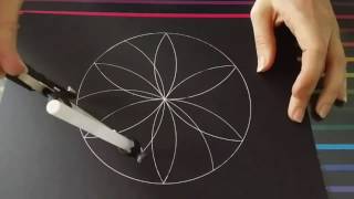 How to draw a flower of life mandala  Full video [upl. by Aehsa732]