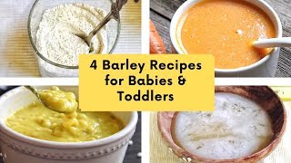 4 Nutritious Barley Recipes for 6 Months Babies and Toddlers [upl. by Emiolhs]