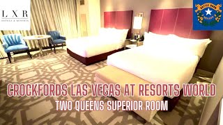 Walkthrough Tour Of A 2 Queens Superior Room At Crockfords Las Vegas Resorts World Las Vegas [upl. by Picker]