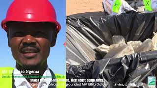 Media Briefing Salvage of Grounded MV Ultra Galaxy  West Coast South Africa [upl. by Nwahser]