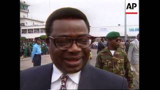 ZAIRE KINSHASA PRESIDENT MOBUTU SESE SEKO ARRIVES HOME [upl. by Renba]