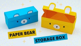 How To Make Easy Paper Bear Box For Kids  Nursery Craft Ideas  Paper Craft Easy  KIDS crafts [upl. by Adnovaj]