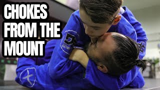 JiuJitsu Fundamentals  Chokes from the Mount Position [upl. by Trebmal114]