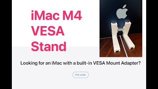 2024 10 28 Before you preorder Apple iMac M4 VESA mount stand at desk level black amp white [upl. by Hterag]