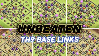 Top 10  Townhall 9 WarTrophyFarming Base Links  New Town Hall 9 Base Designs  Clash Of Clans [upl. by Lewiss]