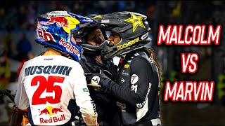 Malcolm Stewart Marvin Musquin Anaheim 1 Supercross Drama [upl. by Hnahc]