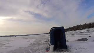 Shappell Dx3000 ice fishing shelter Jan 20 2018 [upl. by Ateuqram]