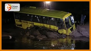 Mwingi bus retrieved from Enziu river Death toll now at 33 [upl. by Llekim]