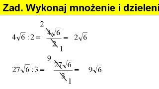 Działania na pierwiastkach  Pierwiastki  Matfiz24pl [upl. by Melisse]