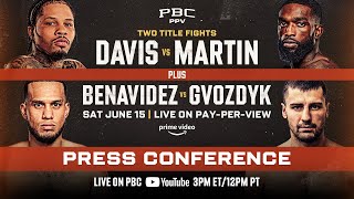 Davis vs Martin amp Benavidez vs Gvozdyk KICKOFF PRESS CONFERENCE [upl. by Aenal]