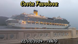 Costa Favolosa saindo de Santos 22032024 [upl. by Landrum]