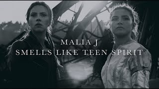 Smells Like Teen Spirit  Malia J Lyric Video  Music from quotBlack Widowquot [upl. by Asina]