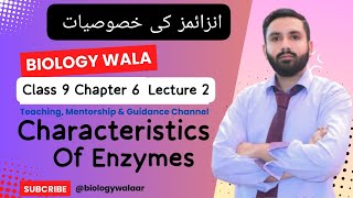 Class 9  Chapter 6  Lecture 2 Topic Characteristics of Enzymes  Abdur Rehman [upl. by Sabella]