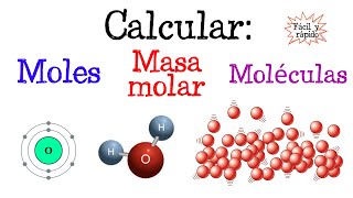 🌐Calcular moles masa molar y moléculas🌐 Fácil y Rápido  QUÍMICA [upl. by Ettelloc190]