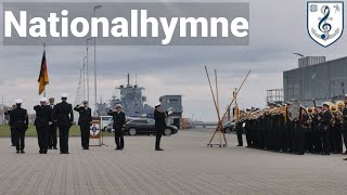 Gruß aus Wilhelmshaven zum Tag der Deutschen Einheit Marinemusikkorps spielt Nationalhymne [upl. by Ymmat560]