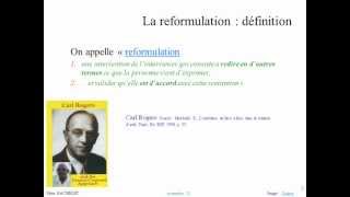 Conduite dentretien 35  La reformulation [upl. by Ydissahc]