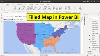 How to Create a Filled Map in Power BI  Power BI Tutorials for Beginners  Power BI [upl. by Loydie]